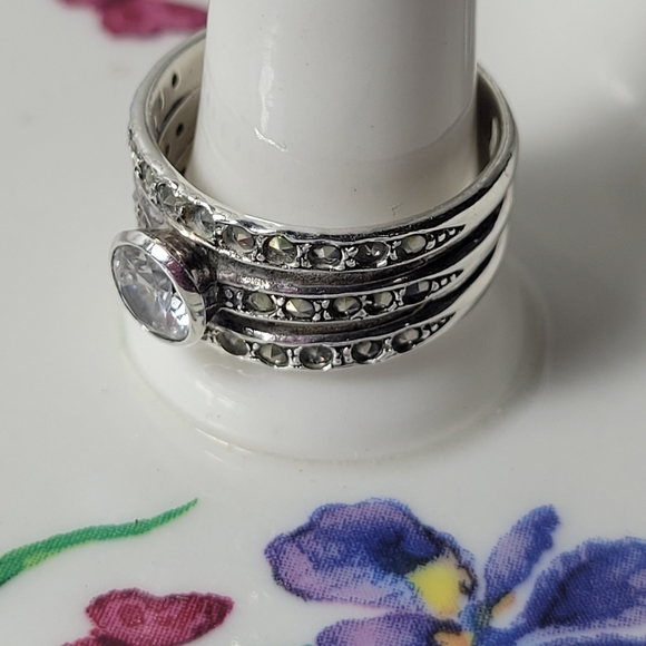 ❤ ESTERLING SILVER RING SIZE 7 - Picture 6 of 9